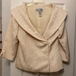 Cream Brocade Jacket by Jessica Howard